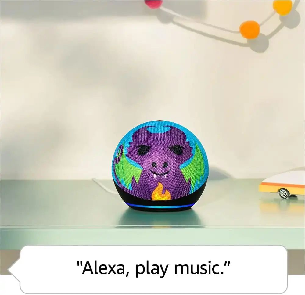 Amazon Echo Dot 5ta Gen Kids Dragon - Imagen 3