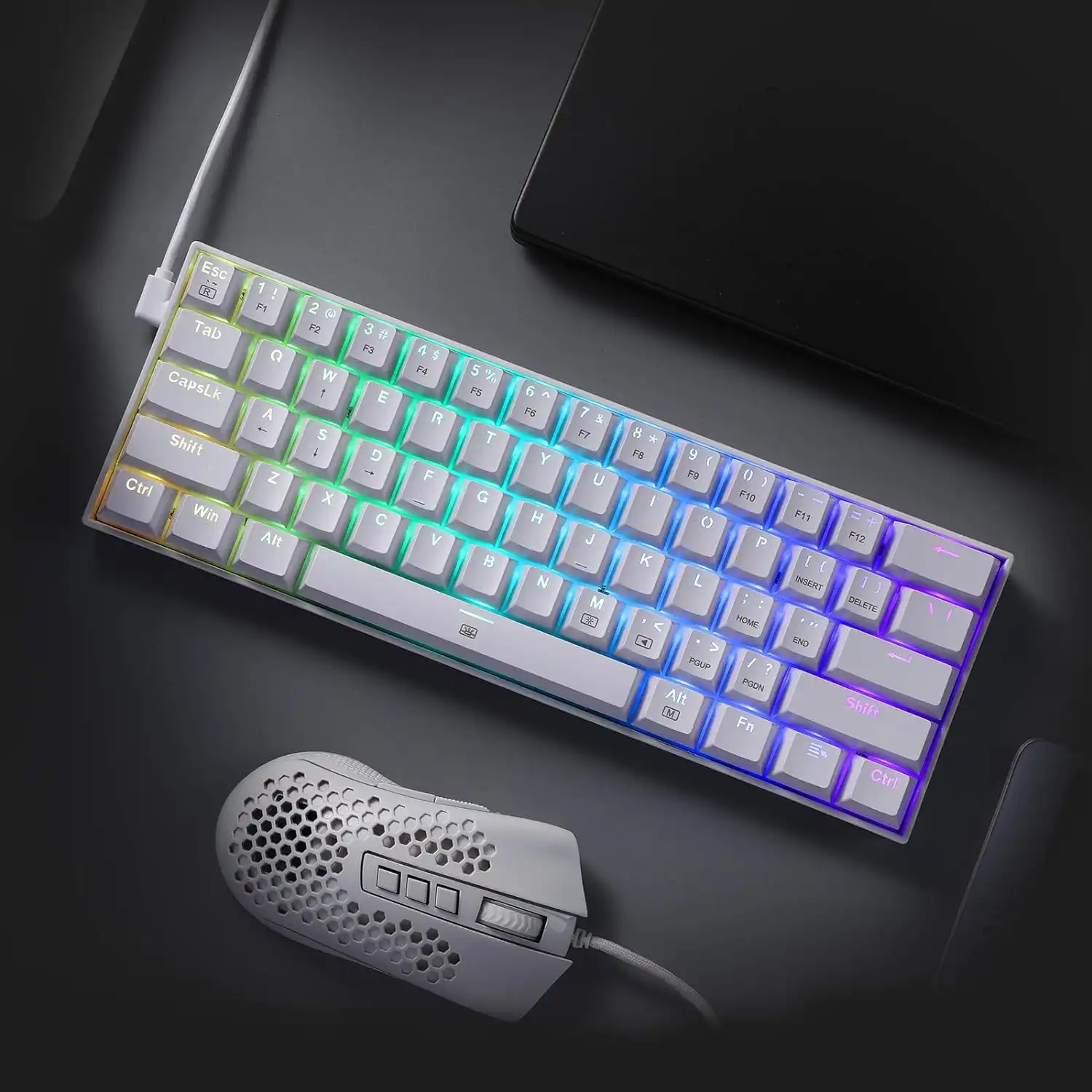 Teclado Mecánico Redragon K630 Dragonborn Blanco, Switch Brown - Imagen 6