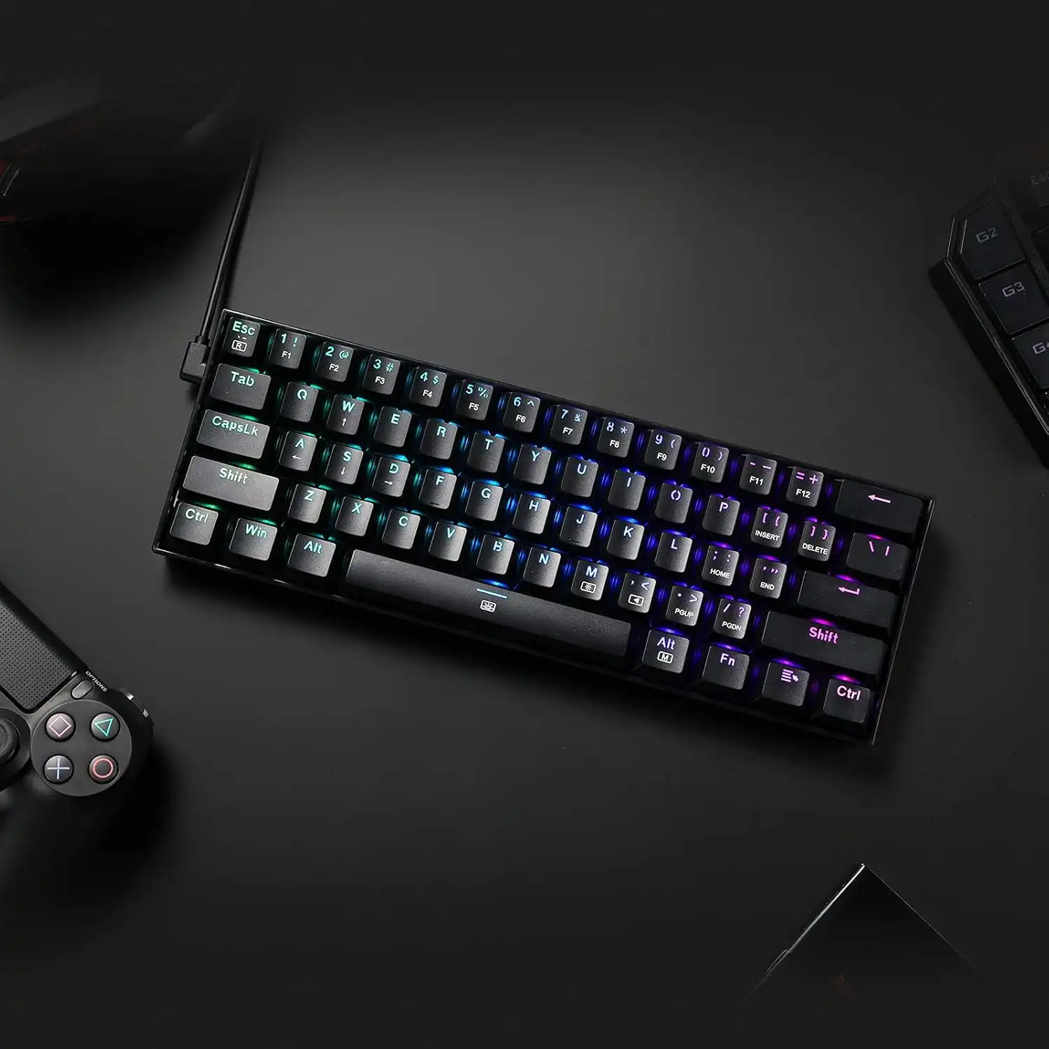 Teclado Mecánico Redragon K630 Dragonborn Negro, Switch Rojo - Imagen 6