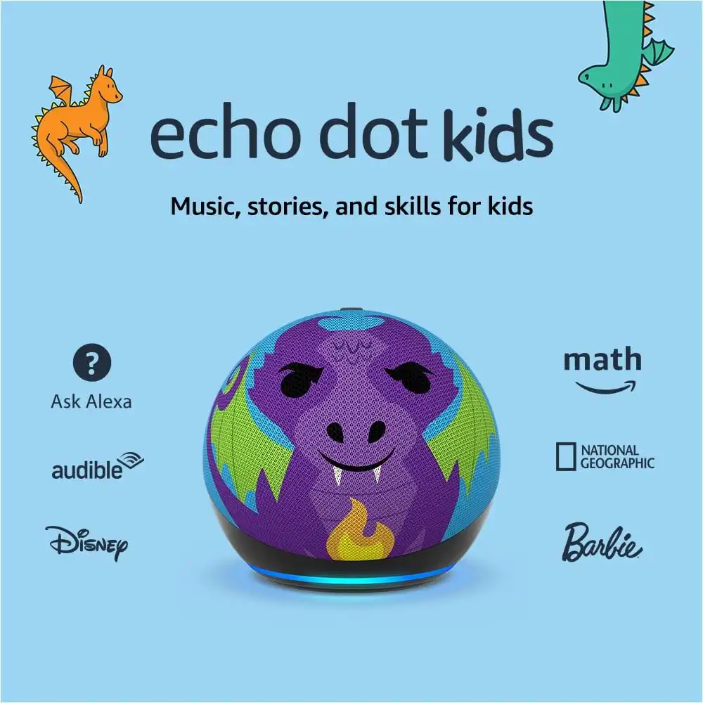 Amazon Echo Dot 5ta Gen Kids Dragon