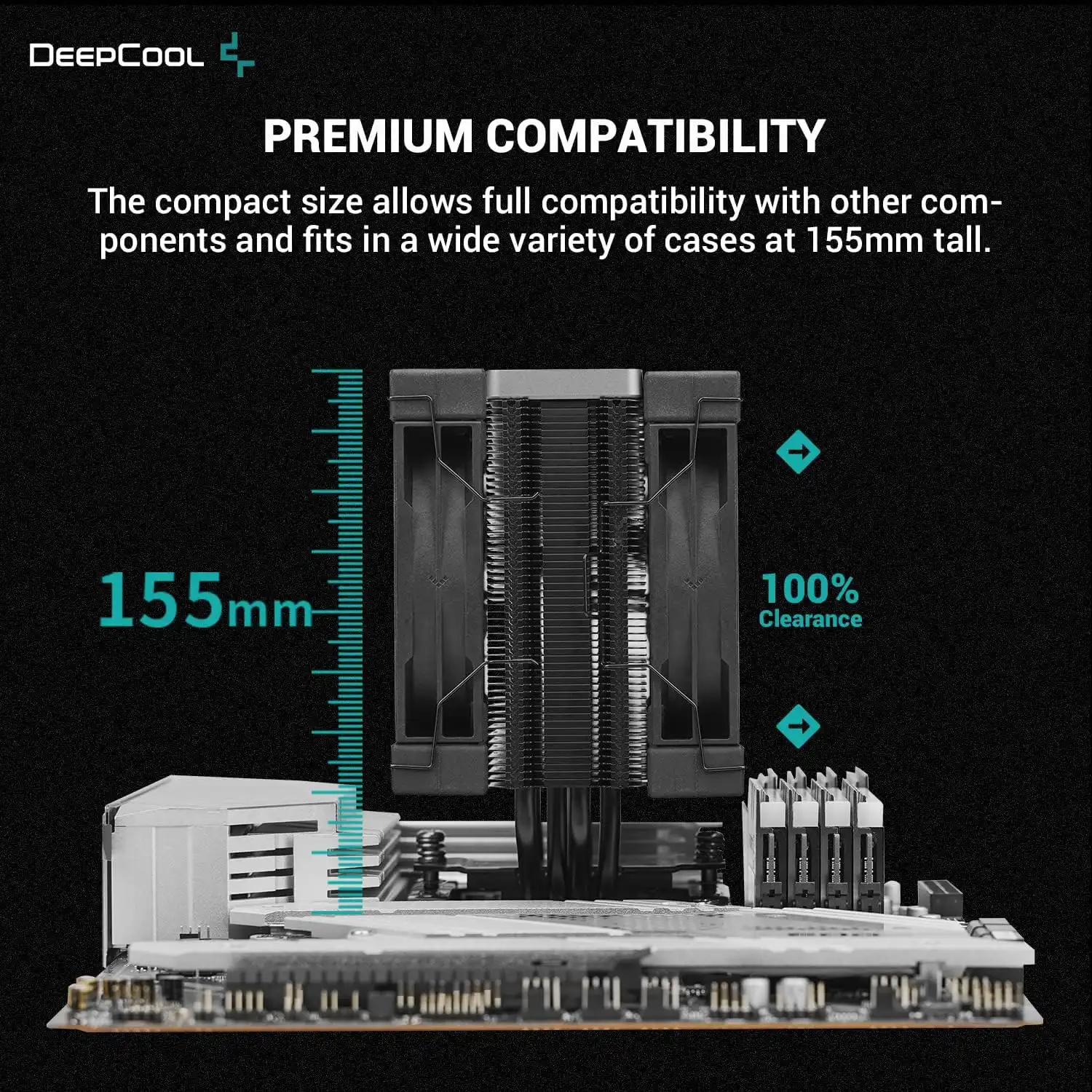 Disipador DeepCool AK400 Zero Dark Plus - Imagen 3