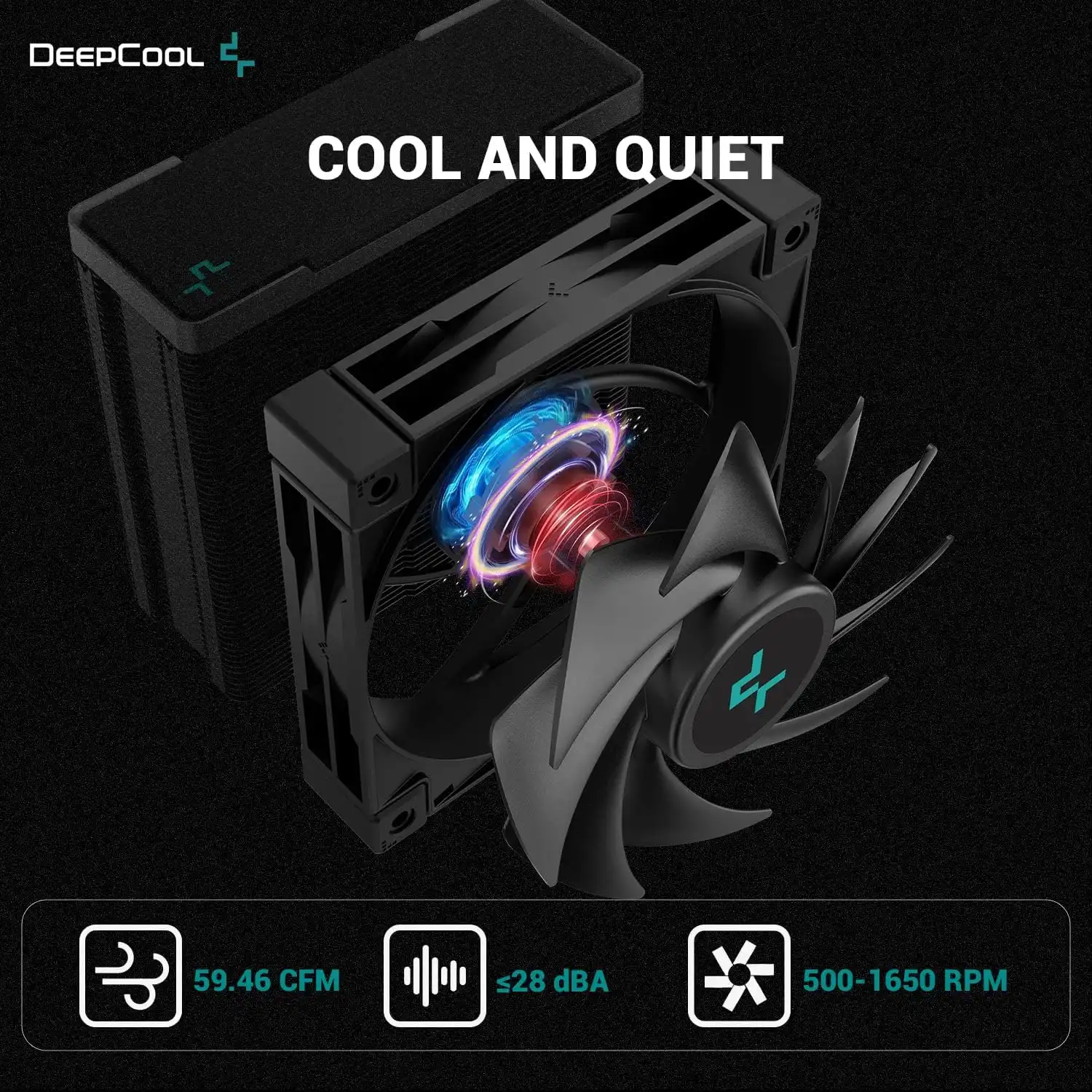 Disipador DeepCool AK400 Zero Dark Plus - Imagen 2