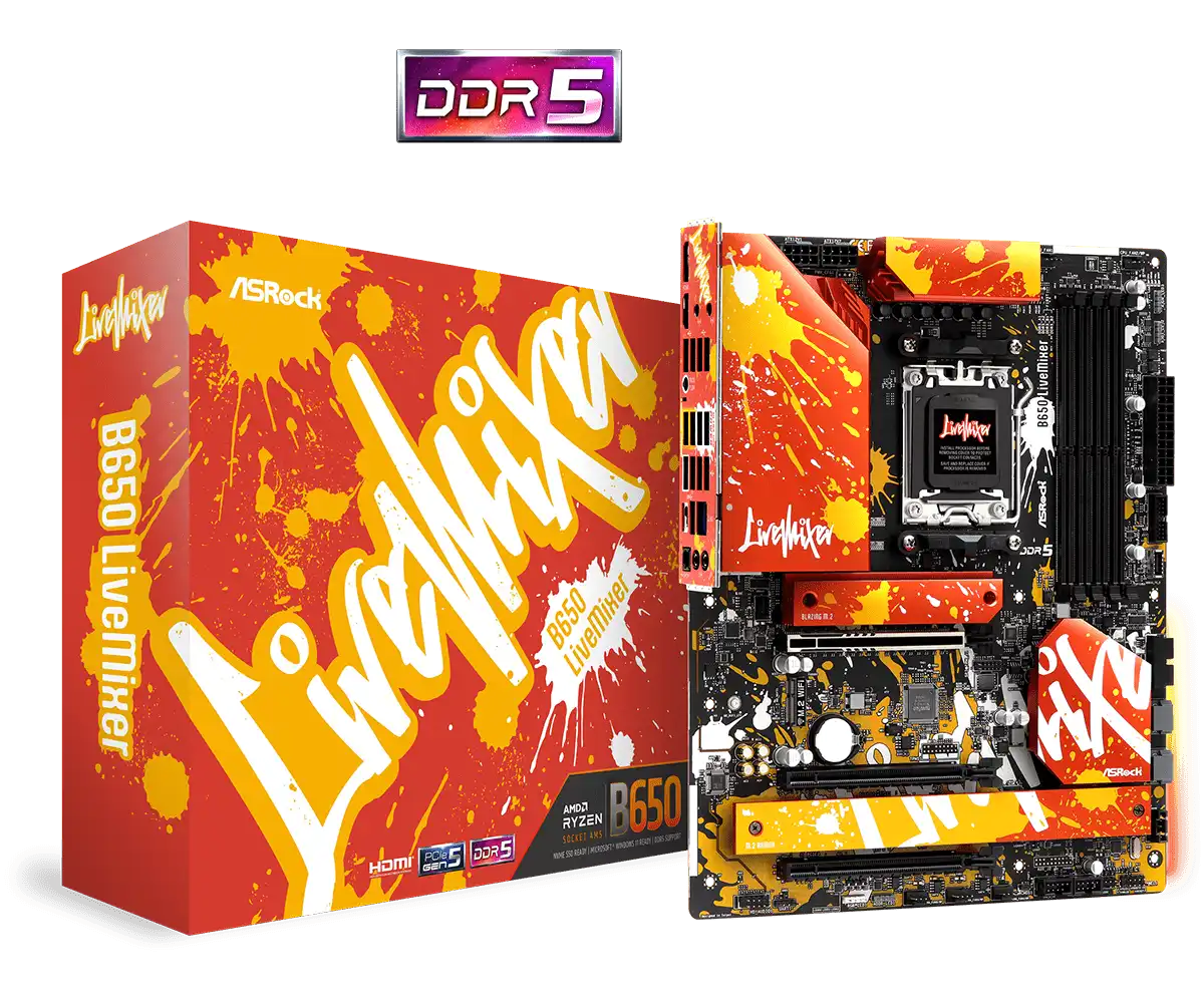 Tarjeta Madre B650 Asrock LiveMixer DDR5