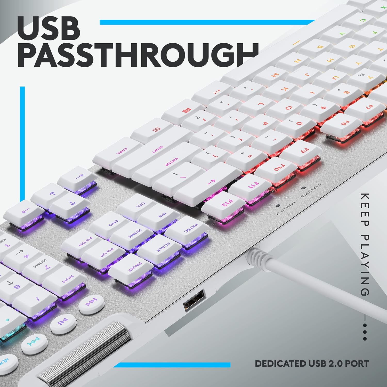 Logitech G815 Teclado mecánico en inglés, RGB, LIGHTSYNC, para gaming