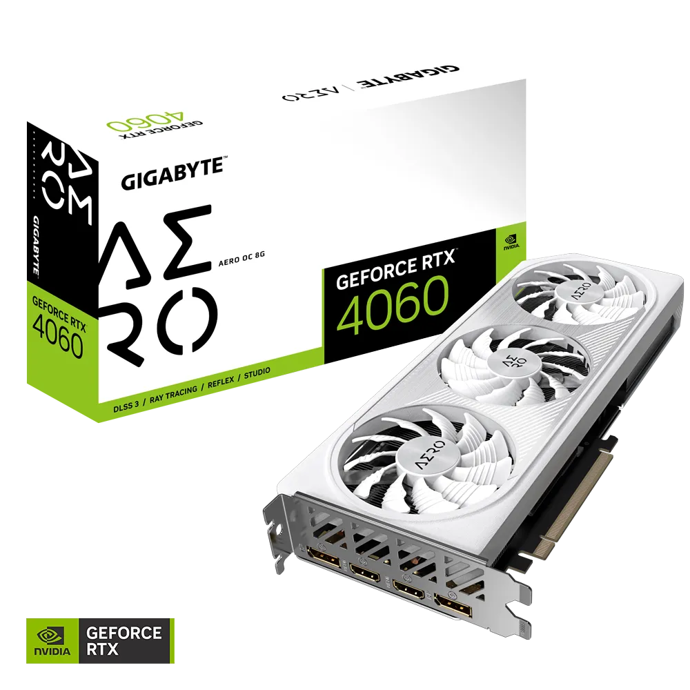 Tarjeta de Video Nvidia RTX 4060 Gigabyte Aero OC 8GB