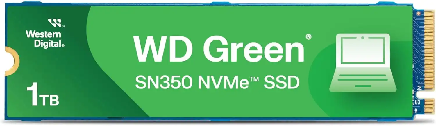 1TB NVME Western Digital Green SN350 Pcie 3.0 Velocidades 2400MB/s - 1800MB/s