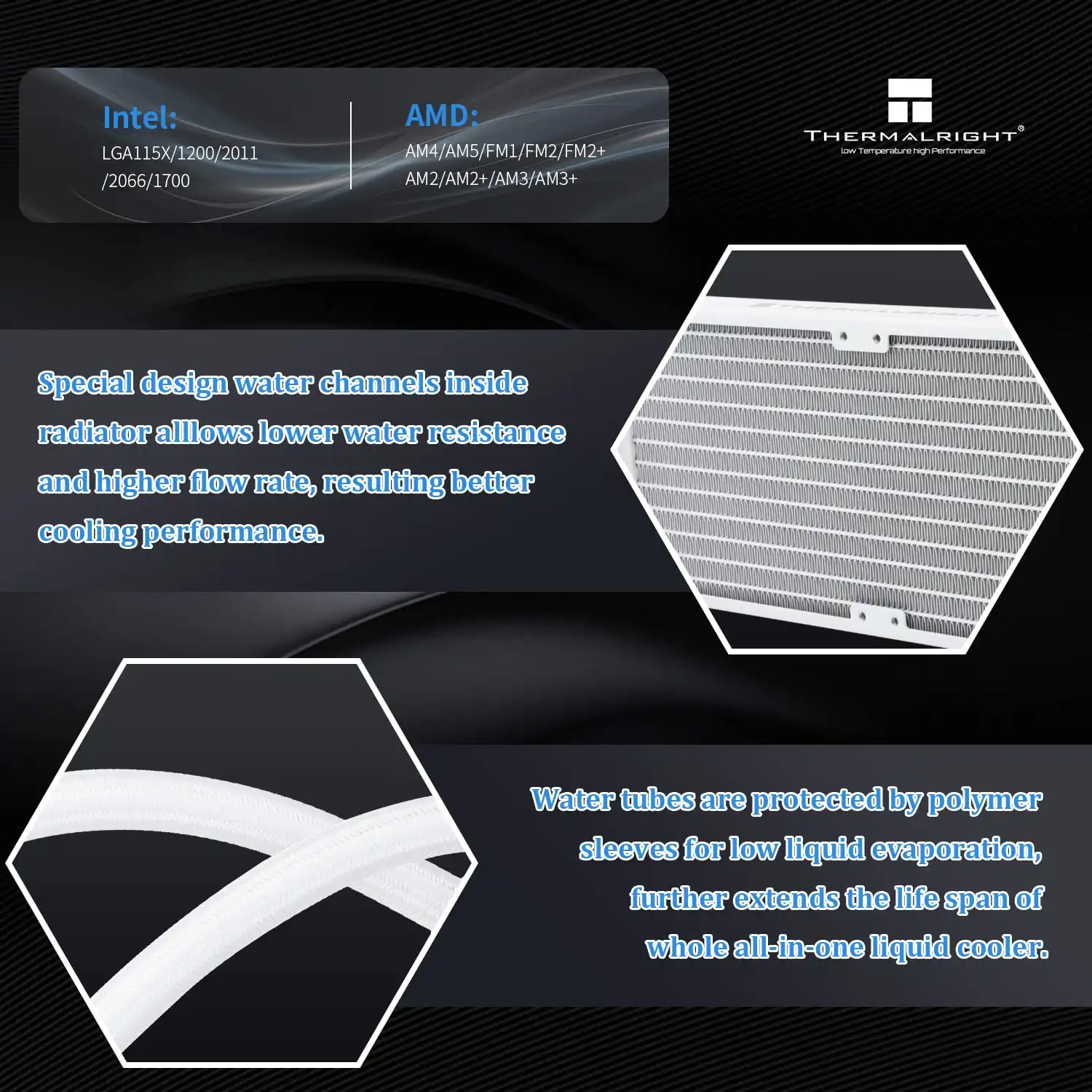 Disipador 240MM Thermalright Frozen Notte White 240 - Imagen 3