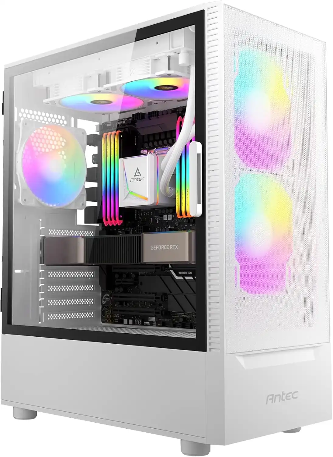 Antec NX410 Blanco (3 Ventiladores RGB Incluidos) - Imagen 3