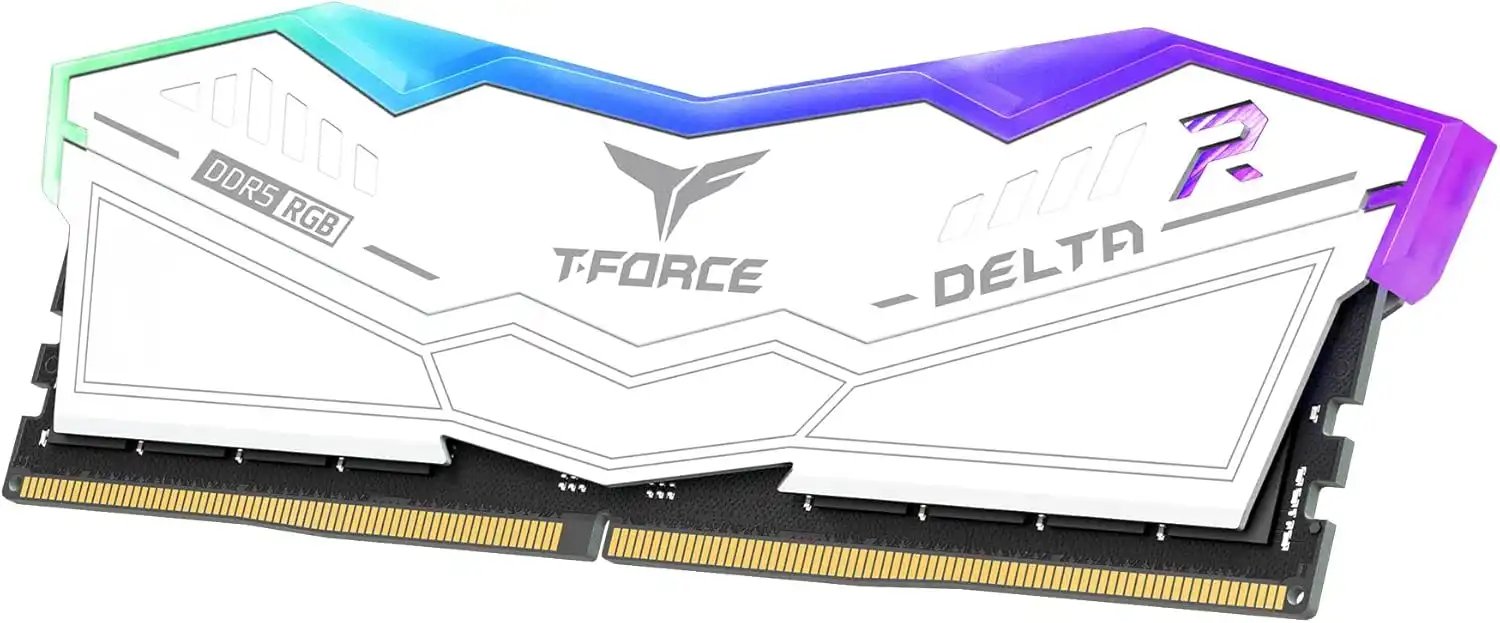 T-Force Delta RGB DDR5 32GB Blancas (2x16GB) 6000 Mhz (Intel/AMD