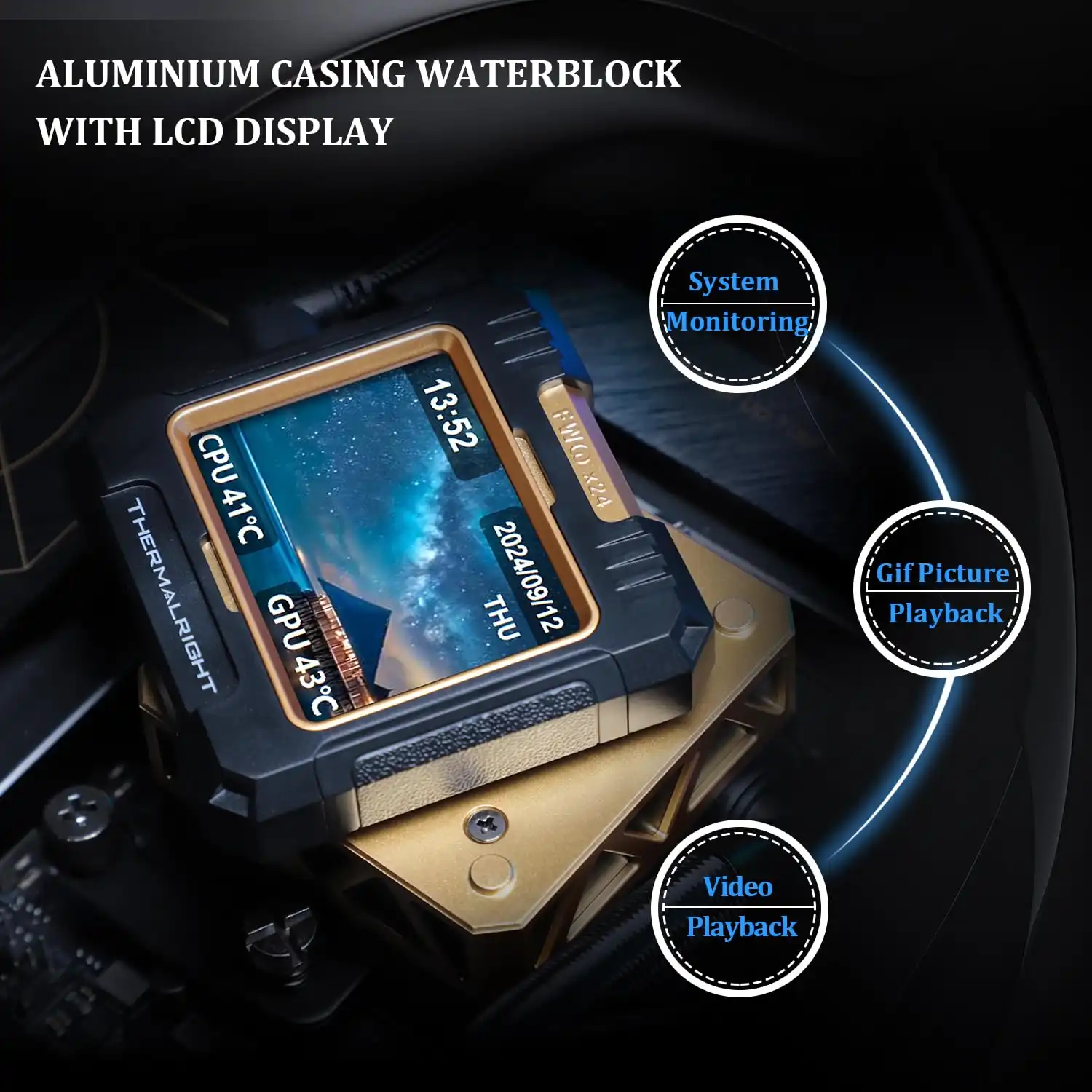Disipador Thermalright FW360 Black ARGB - Pantalla IPS 2.4" - Imagen 3
