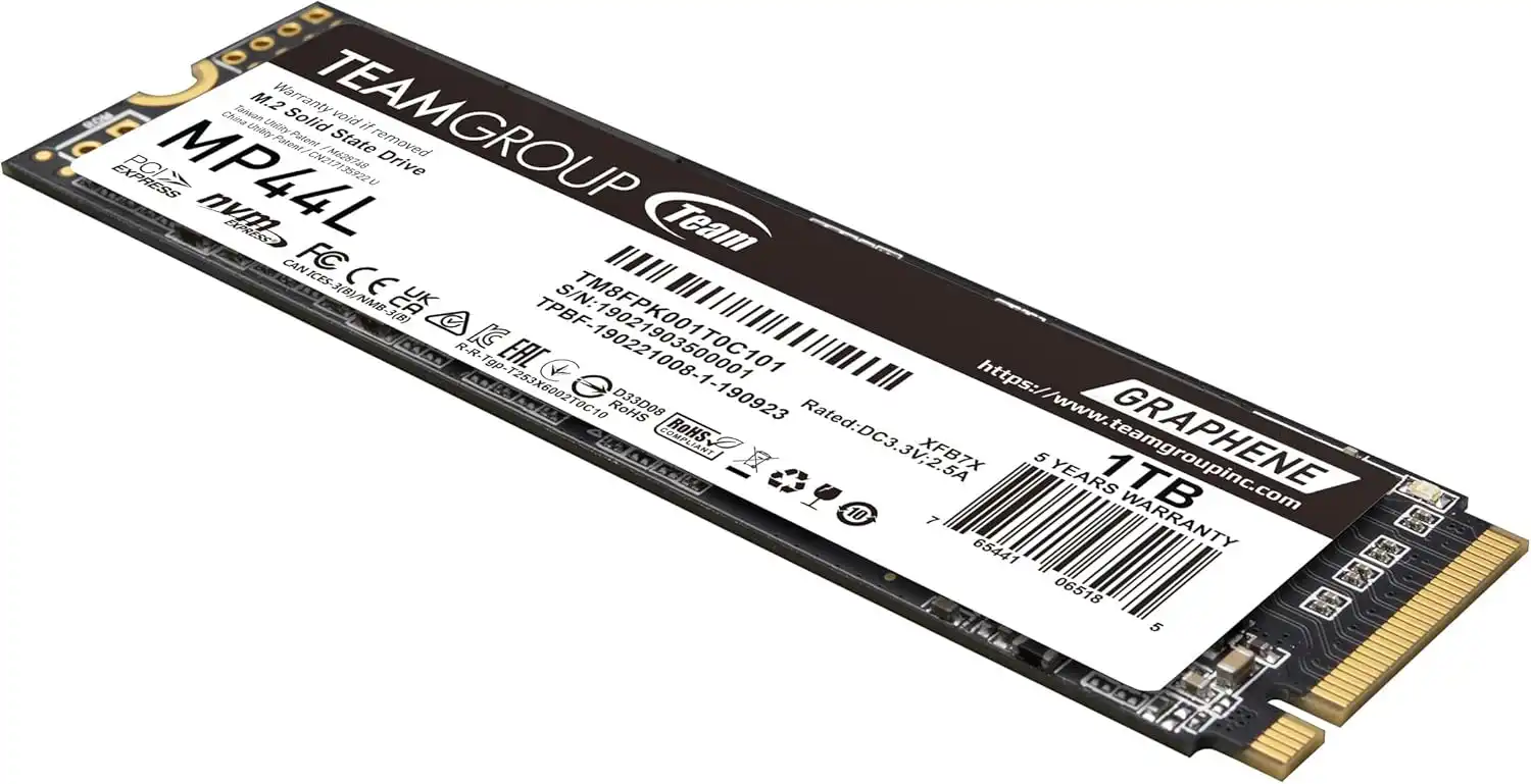1TB NVME Teamgroup MP44L Velocidades 5000MB/s - 4500MB/s - Imagen 3