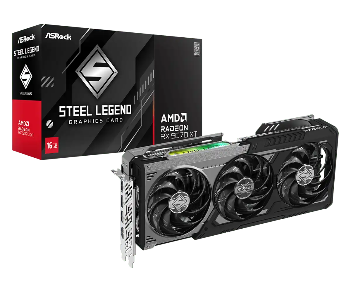 AMD Radeon RX 9070 XT Asrock Steel Legend Dark 16GB