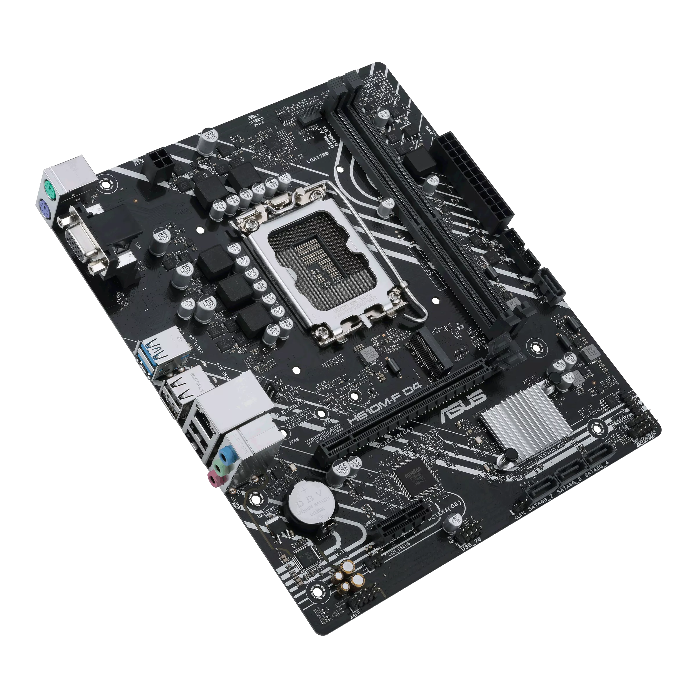 H610M-F Asus DDR4 - Puerto RJ45 (1Gbps/100 Mbps) - 4 Puertos USB 2.0 - 2 Puerto USB 3.0 - Imagen 3