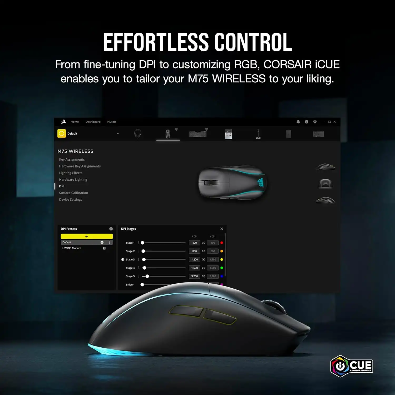 Mouse Corsair M75 Wireless RGB - Imagen 3