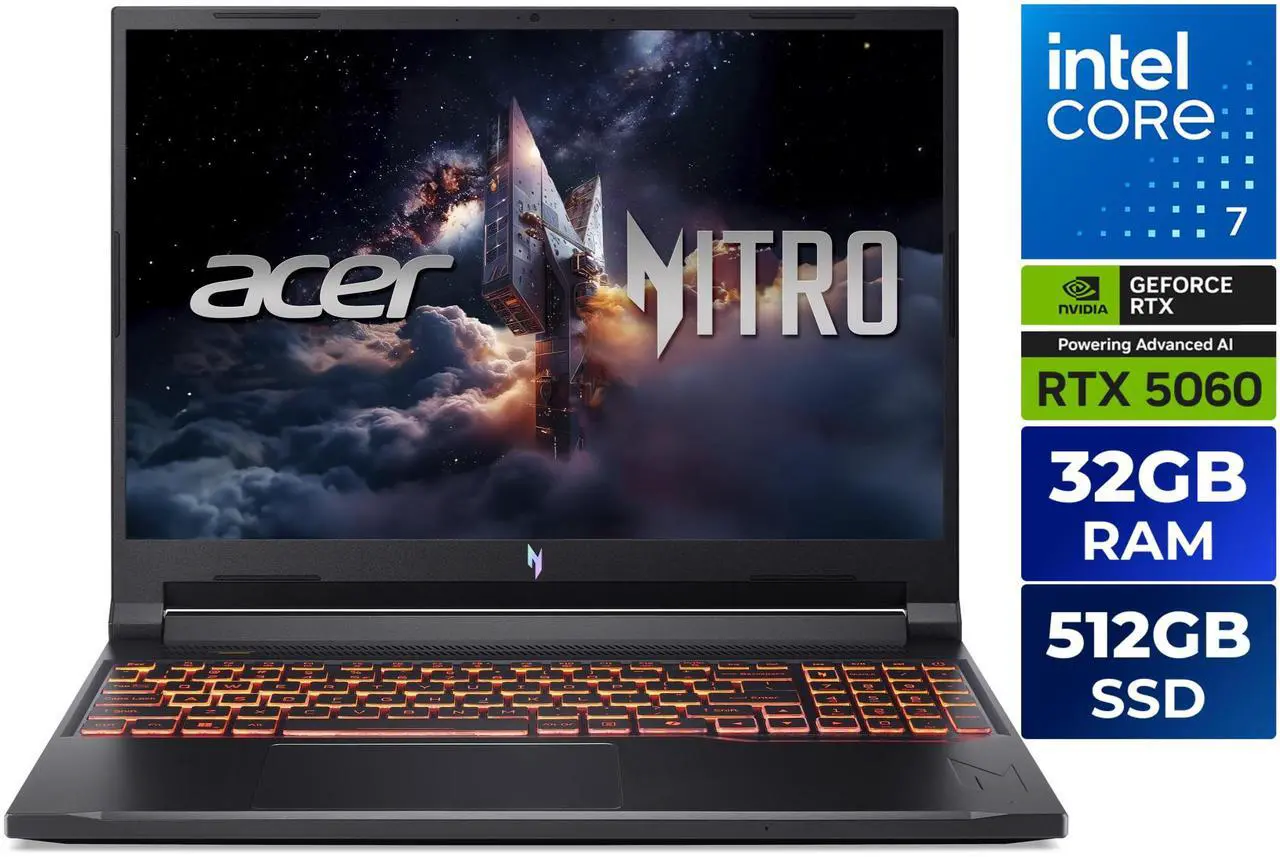 Acer Nitro V | 16" | 180Hz | Ultra 7 240H | RTX 5060 8GB | 512GB SSD | 32GB Ram DDR5
