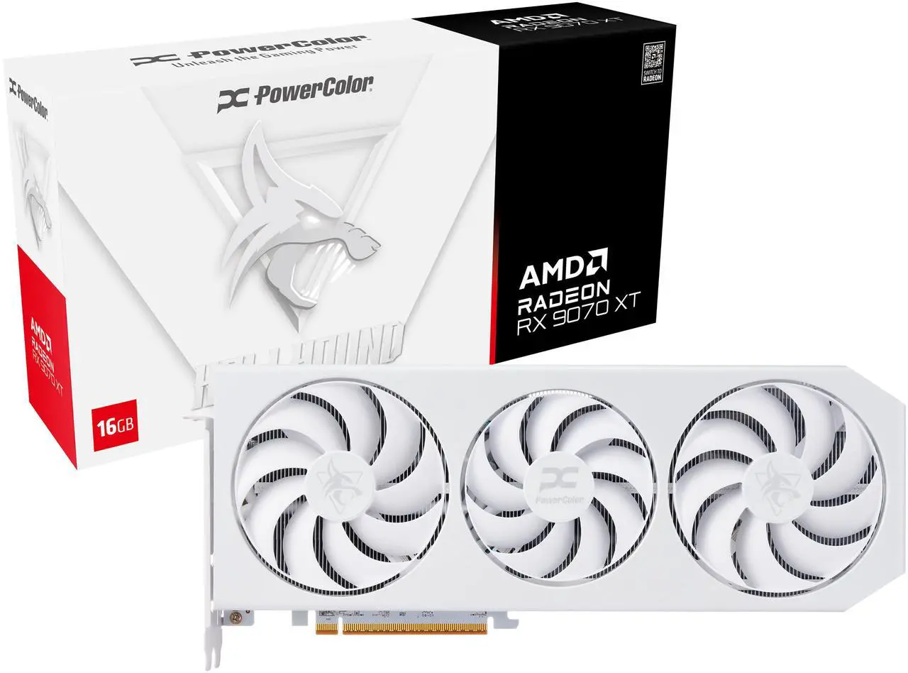 AMD Radeon RX 9070 XT PowerColor Hellhound Spectral White 16GB
